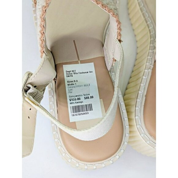 Dolce Vita Daiya Women's Ivory Platform Sandals Size 9 (MSRP $130) - Picture 9 of 9